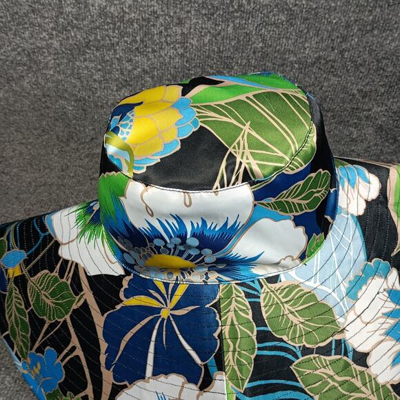 Johnny Was Reverseible Wide Brim Hat Women Zolita Celestial Floral - Picture 7 of 9